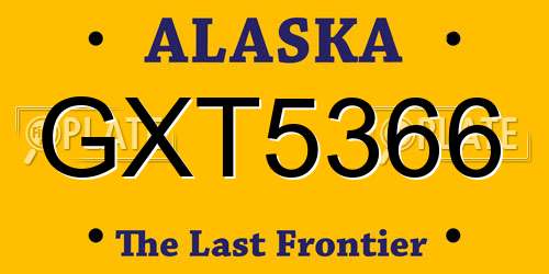 GXT5366 Alaska License Plate