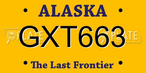 GXT663 Alaska License Plate