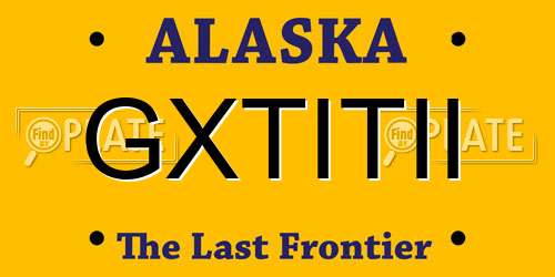 GXTITII Alaska License Plate