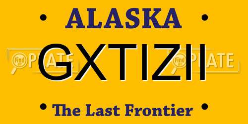 GXTIZII Alaska License Plate