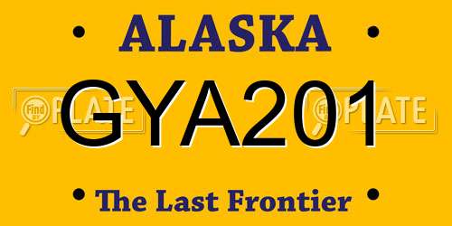 GYA201 Alaska License Plate
