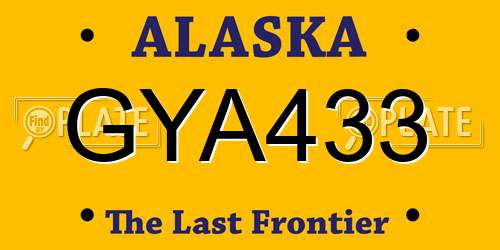 GYA433 Alaska License Plate