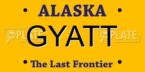 GYATT Alaska License Plate