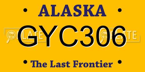 GYC306 Alaska License Plate