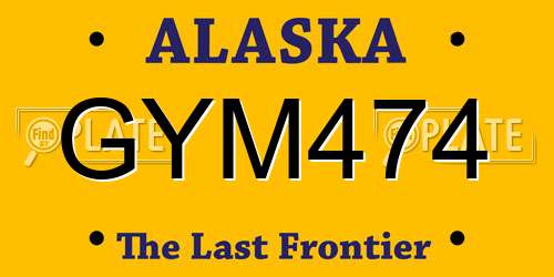 GYM474 Alaska License Plate
