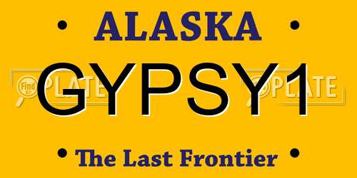 GYPSY1 Alaska License Plate