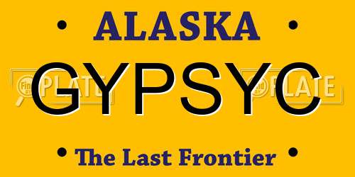 GYPSYC Alaska License Plate