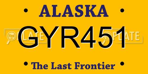 GYR451 Alaska License Plate