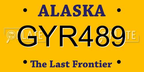 GYR489 Alaska License Plate