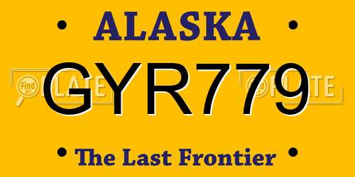 GYR779 Alaska License Plate