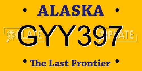 GYY397 Alaska License Plate