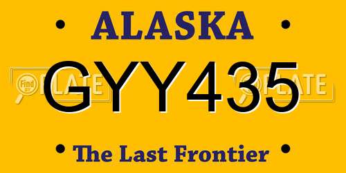 GYY435 Alaska License Plate