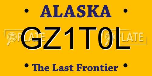 GZ1T0L Alaska License Plate