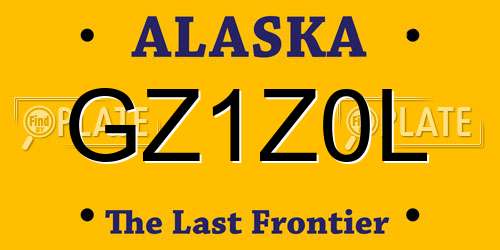 GZ1Z0L Alaska License Plate
