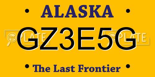 GZ3E5G Alaska License Plate