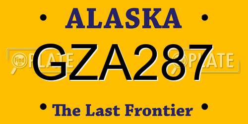 GZA287 Alaska License Plate