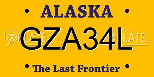 GZA34L Alaska License Plate