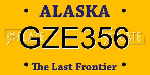 GZE356 Alaska License Plate