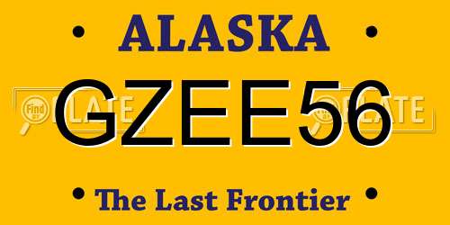 GZEE56 Alaska License Plate