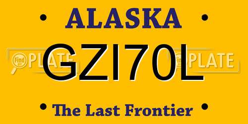 GZI70L Alaska License Plate