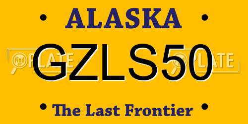 GZLS50 Alaska License Plate