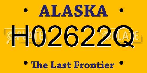 H02622Q Alaska License Plate