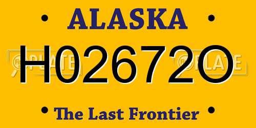H02672O Alaska License Plate