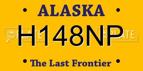 H148NP Alaska License Plate