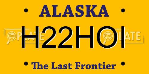 H22HOI Alaska License Plate