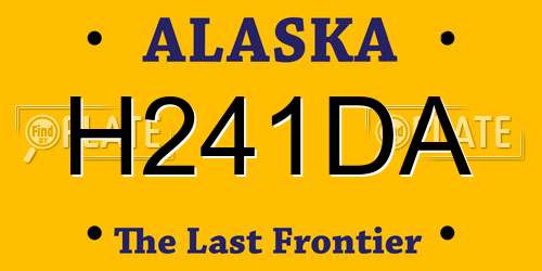 H241DA Alaska License Plate