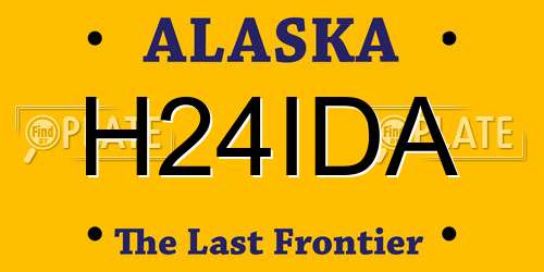 H24IDA Alaska License Plate