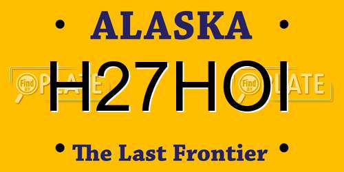 H27HOI Alaska License Plate