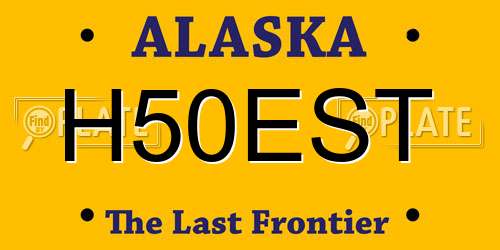 H50EST Alaska License Plate