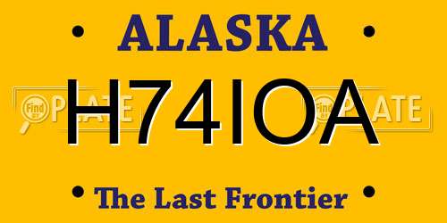 H74IOA Alaska License Plate