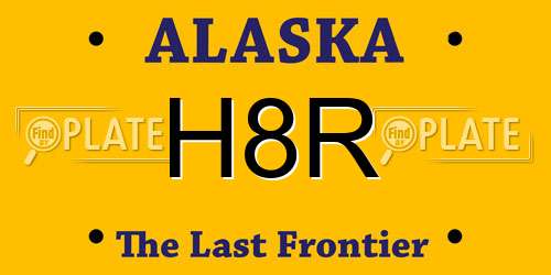 H8R Alaska License Plate