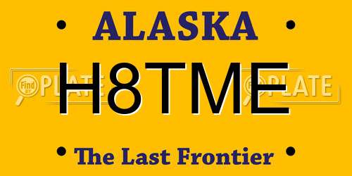 H8TME Alaska License Plate