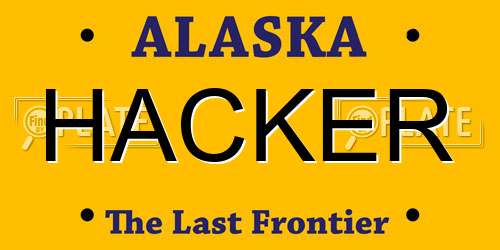 HACKER Alaska License Plate