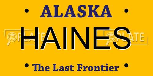 HAINES Alaska License Plate