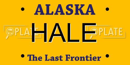 HALE Alaska License Plate