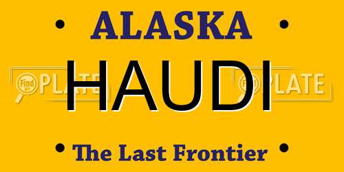 HAUDI Alaska License Plate