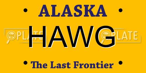 HAWG Alaska License Plate