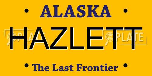 HAZLETT Alaska License Plate
