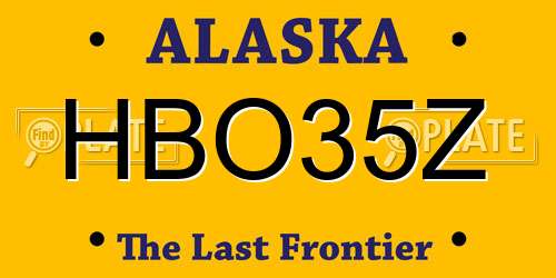 HBO35Z Alaska License Plate