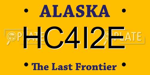 HC4I2E Alaska License Plate