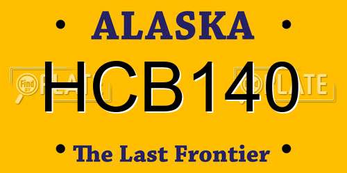 HCB140 Alaska License Plate
