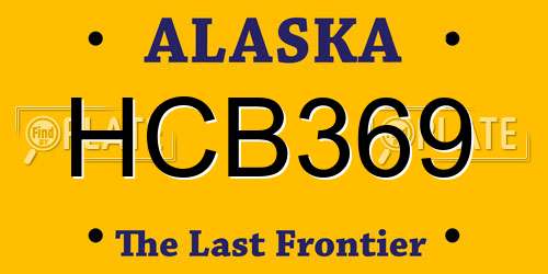 HCB369 Alaska License Plate
