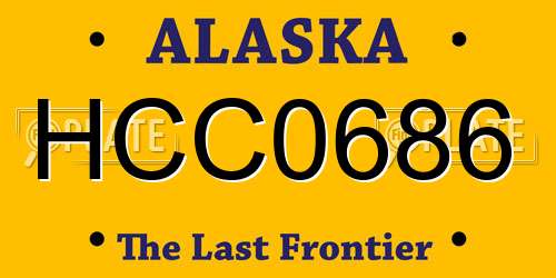 HCC0686 Alaska License Plate