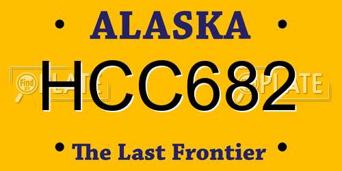 HCC682 Alaska License Plate