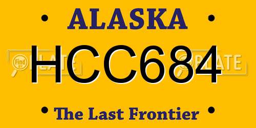 HCC684 Alaska License Plate