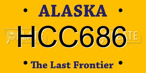 HCC686 Alaska License Plate